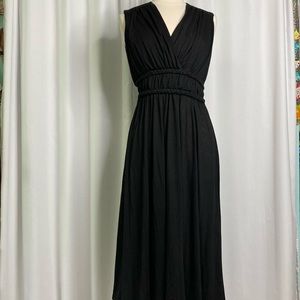 Traffic People sleeveless black knit midi dress, Day to Night, light & comfy!